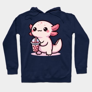 super cute axolotl drink boba Hoodie